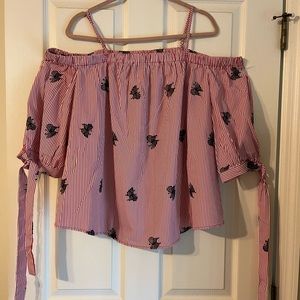 SHEIN Curve Butterfly design blouse